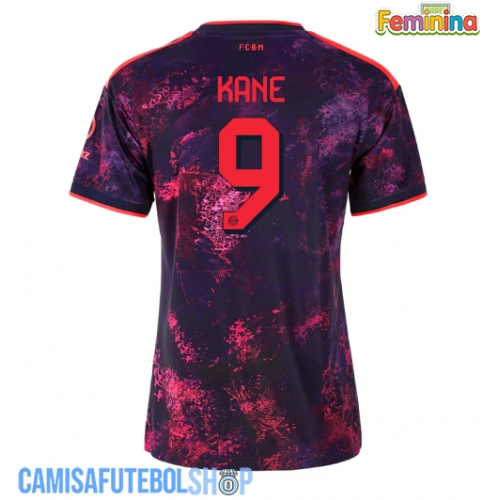 Camisa de time de futebol Bayern Munich Harry Kane #9 Replicas 3º Equipamento Feminina 2026-27 Manga Curta